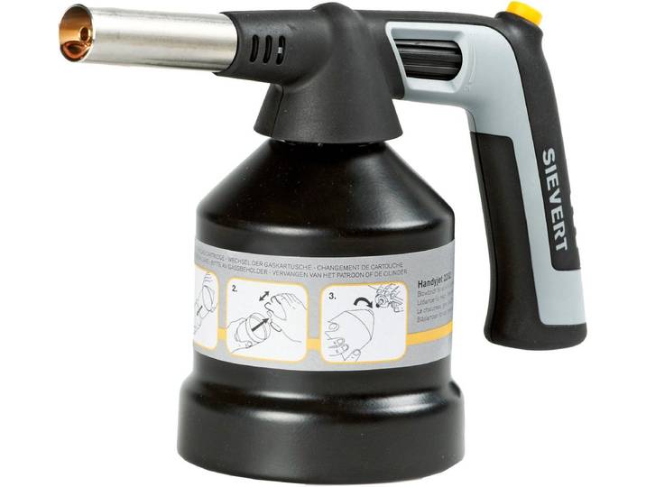 Sievert HandyJet 2283 - Gasbrander - Piëzo-ontsteking - Zwart