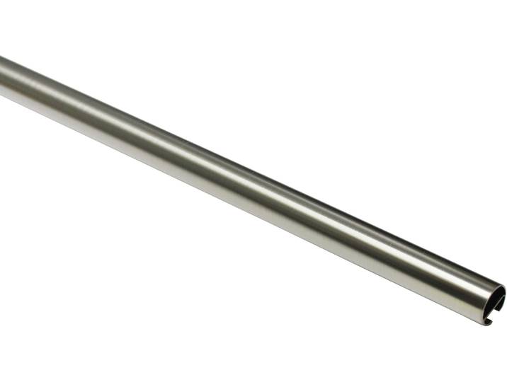 Gardinenstange Leon mit Innenlauf I Ø 20 mm , silber (edelstahl, optik), B:160cm Ø:20mm, Metall, SCHÖNER WOHNEN-KOLLEKTION, Gardinenstangen, Gardinenstange, mit Bohren, verschraubt, Deckenmontage