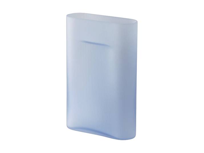 Muuto Vase en verre dépoli Ridge 35 cm Light blue