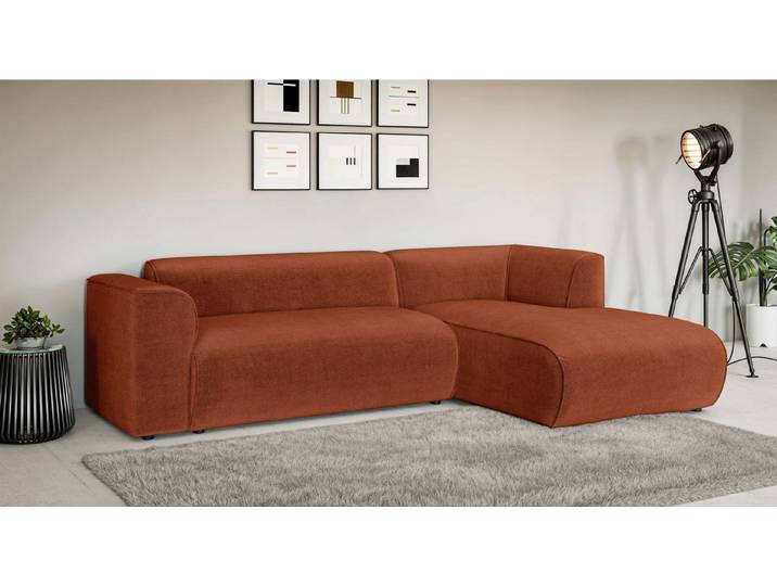 Home affaire Ecksofa GENTON L-Form (257 cm), zeitlos & stilvolles Design, Aufwendig gepolstert, in Cord, Chenille und Struktur