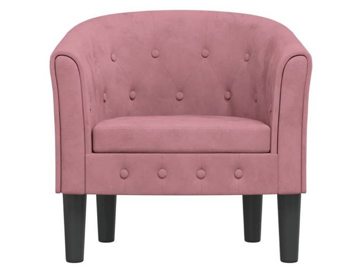 Rose Fauteuil de relaxation - SOLOMON - 1 PLACE - CHAISE TV - rose velours FF246