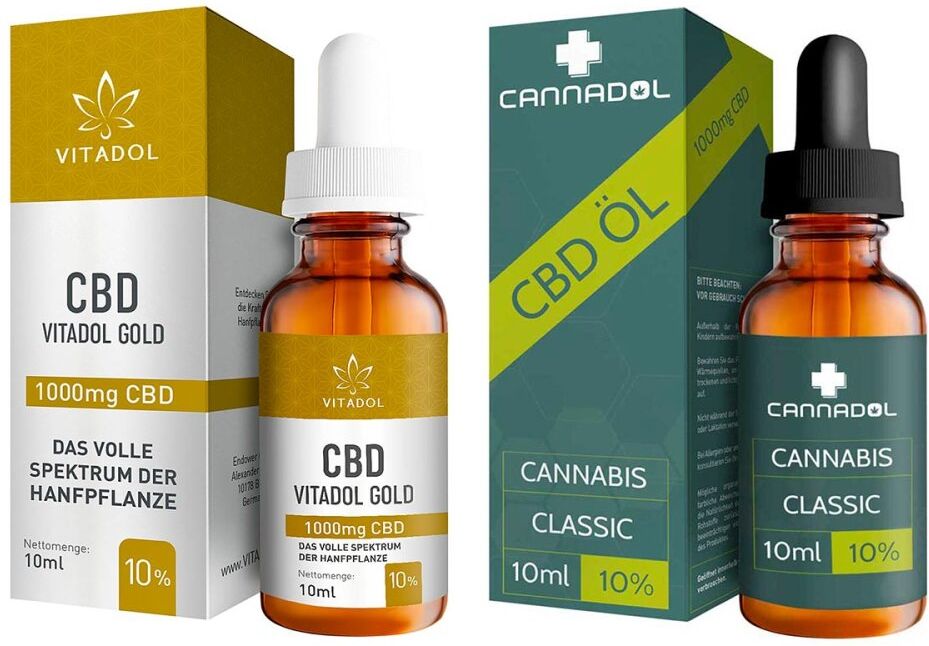 Vitadol Gold 10% Cbd Öl + Cbd 10% Bio Cannadol Hanfextrakt Class