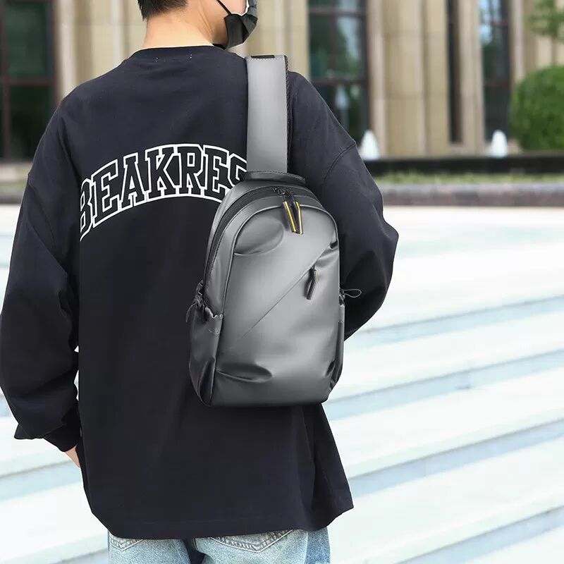 INF Wasserabweisende Umhängetasche Crossbody Bag für Herren Grau