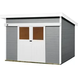 Weka 21 mm Schiebetürhaus 225 -295 x 299 cm-grau - 50 % Rabatt auf Dacheindeckung