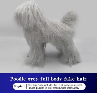 Uplift Treasures Realistic Poodle Grooming Practice Dog Model poodle Hair Grey