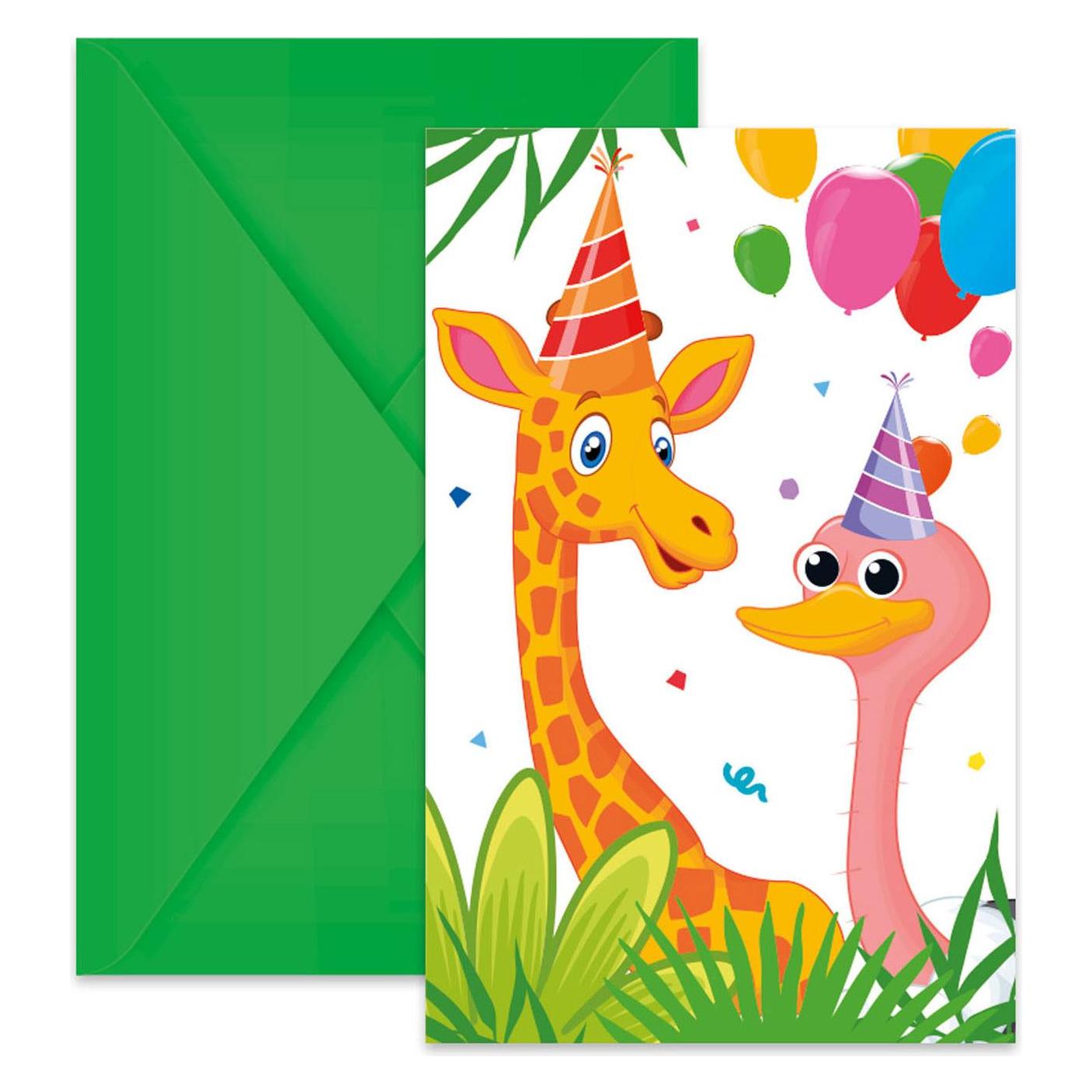 Magni Einladungskarte Djungle 6er FSC-Mix (6 Stk.) (32834450)