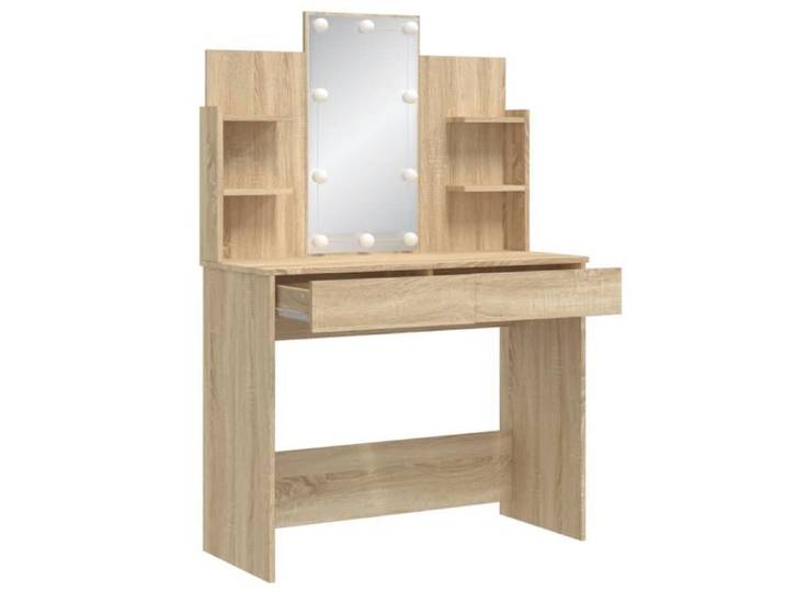 Coiffeuse - ESTINK - 111680 - Chêne sonoma - Bois d'ingénierie - Lumières LED réglables