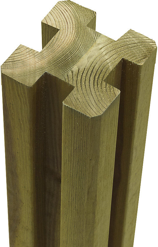 Profilpfosten, verleimt, 4 Spuren, Höhe 2980 mm, natur kaiserkraft