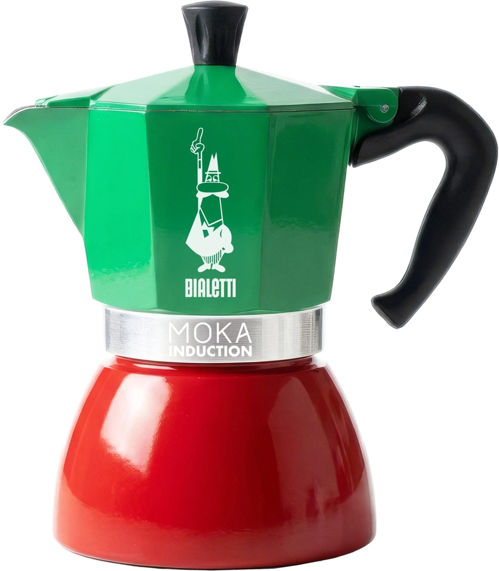 Espressokocher BIALETTI "New Moka, Italia, 6 Tassen", bunt (mehrfarbig), 6, Kaffeemaschinen, Espressokocher mehrfarbig 6
