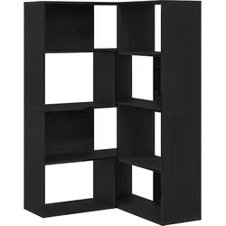 Helloshop26 - Minimalistischer rechteckiger Schrank 85 x 85 x 140 cm hohe Funktionalität modernes Design schwarzes Holzwerkstoff