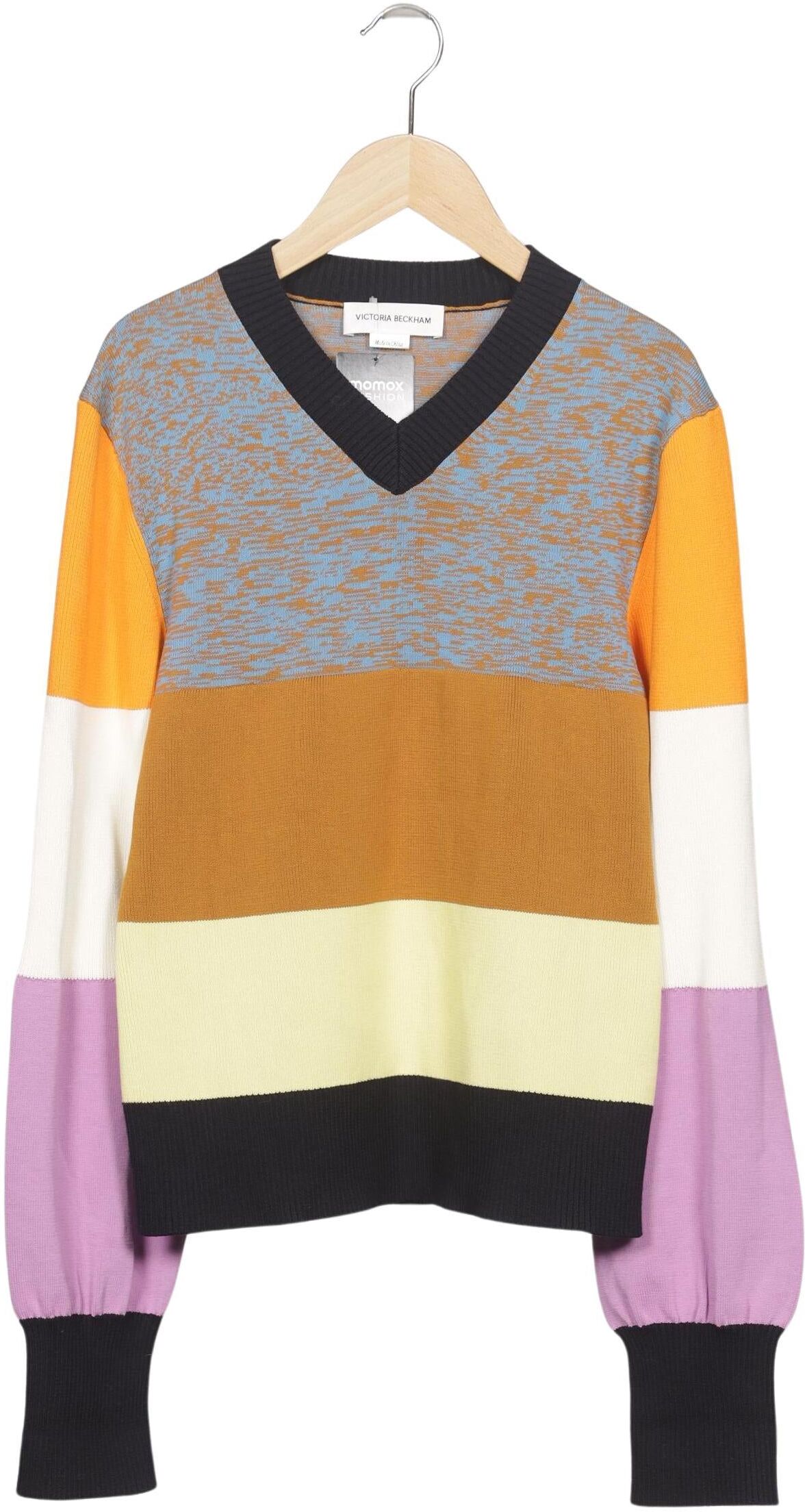 Victoria Beckham Damen Pullover, Mehrfarbig, Gr. XL, Viskose / Baumwolle - Second Hand
