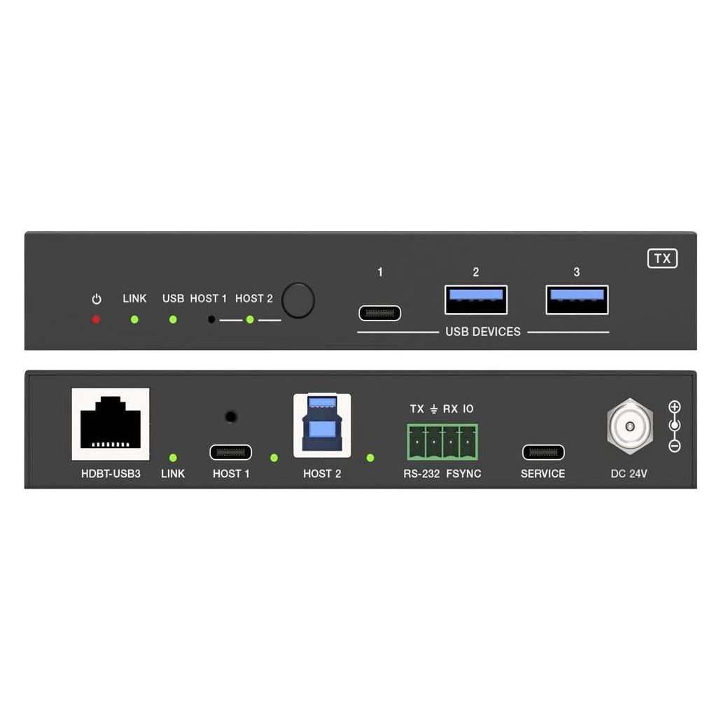 SpeaKa Professional SP-USBE-830 7+2 Port KVM-Extender über PC steuerbar Schwarz (SP-13472960)