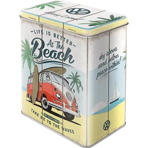 Nostalgic-Art Vorratsdose VW Bulli Beach, L, aus Metall, 3 Liter, mit Motiv