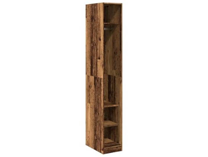 smnyxs Kleiderschrank, altes Holz, 30 x 50 x 200 cm, aus technischem Holz Kleiderstange, Ablage für Kisten, gefaltete Kleidung, Taschen, Wandbefestigung im Lieferumfang enthalten