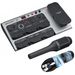 Zoom V6-SP Effektgerät mit SGV-6 Mikrofon mit Kabel (Chorus, Delay (Echo), Reverb (Hall)), Effektgerät