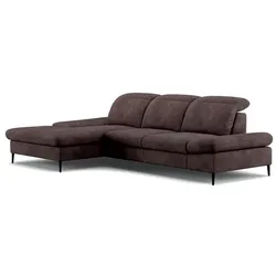 COTTA Ecksofa mit Funktion Serra Stoff Grau Charcoal