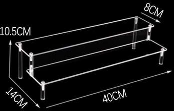Inspire Essentials CrystalView Acrylic Display Riser Shelf For Collectibles And Desserts 16