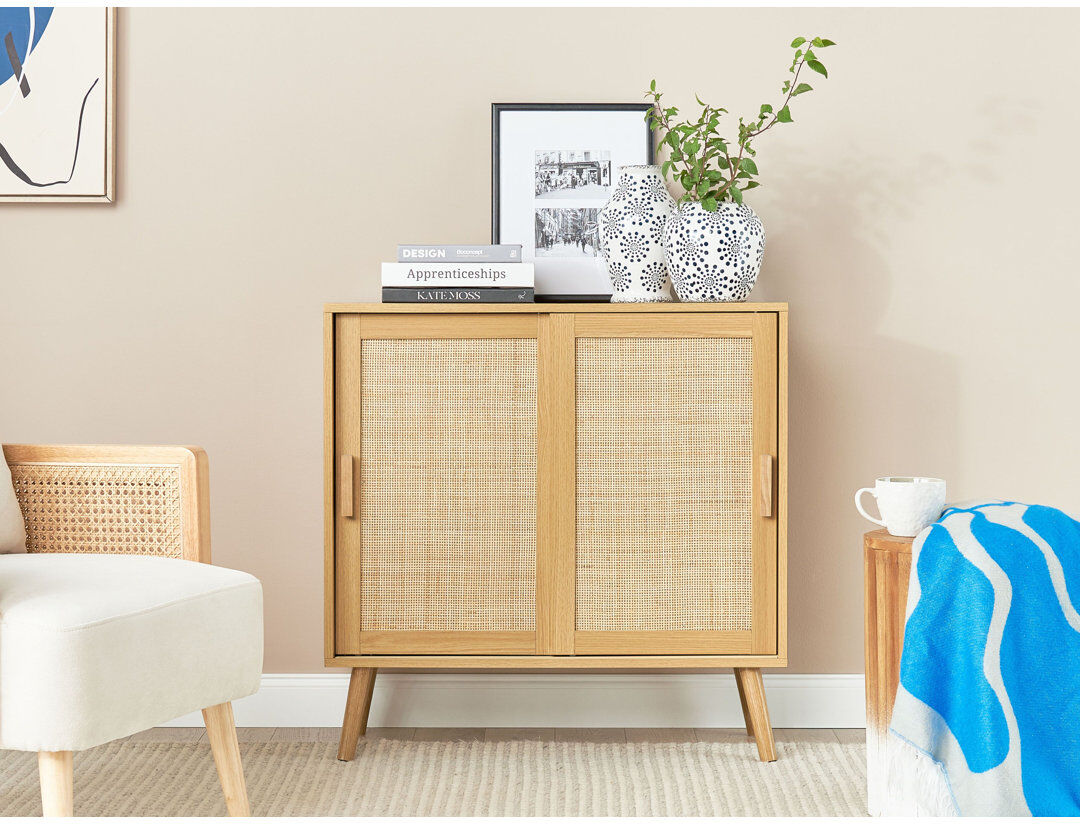 Bay Isle Home Greg 80cm Sideboard Beige 80cm H X 80cm W X 35cm D