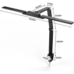 Wozinsky, Tischlampe, Lampka biurkowa Lampka biurkowa WLM-800 nad monitor z pilotem - czarna