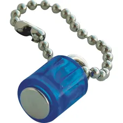 Laurel Magnet Zylinder mit Kette 14x9mm bis 1900g VE=10x3 Stück kristallblau