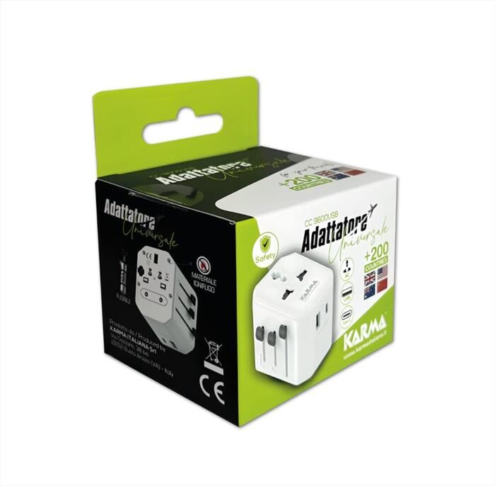 KARMA Adattatore Da Viaggio Cc 9600usbc-bianco