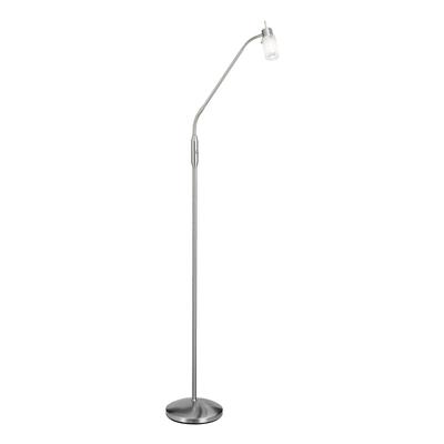 JUST LIGHT Stehlampe "MAX LED", silber (silberfarben), 1, H: 110cm, 1 Stk., Leuchten, wechselbares LED Leuchtmittel, Stehlampe