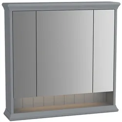 VitrA Valarte LED-Spiegelschrank 78 cm 3 Türen Grau Matt,62232 62232