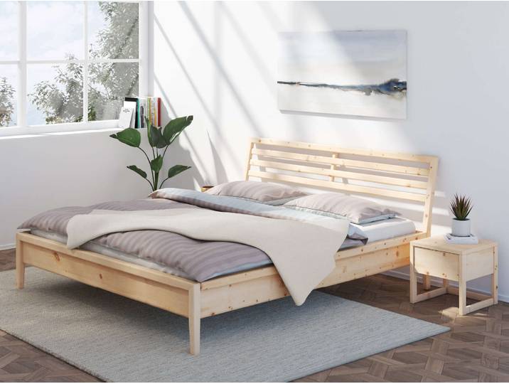 Zirbenbett „Ben“ 90 x 200 cm Massivholz Zirbe