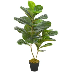 vidaXL Künstliche Pflanze Geigen-Feige mit Topf Grün 90 cm