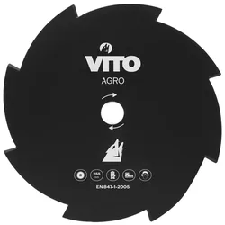 vitoGARDEN Schneidmesser für Freischneider 8 Zähne Diam 255mm Bohrung 25.4 VITO