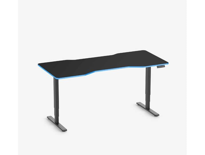 FOKUS Gamingschreibtisch Schwarz 180x80 Cockpit Ocean