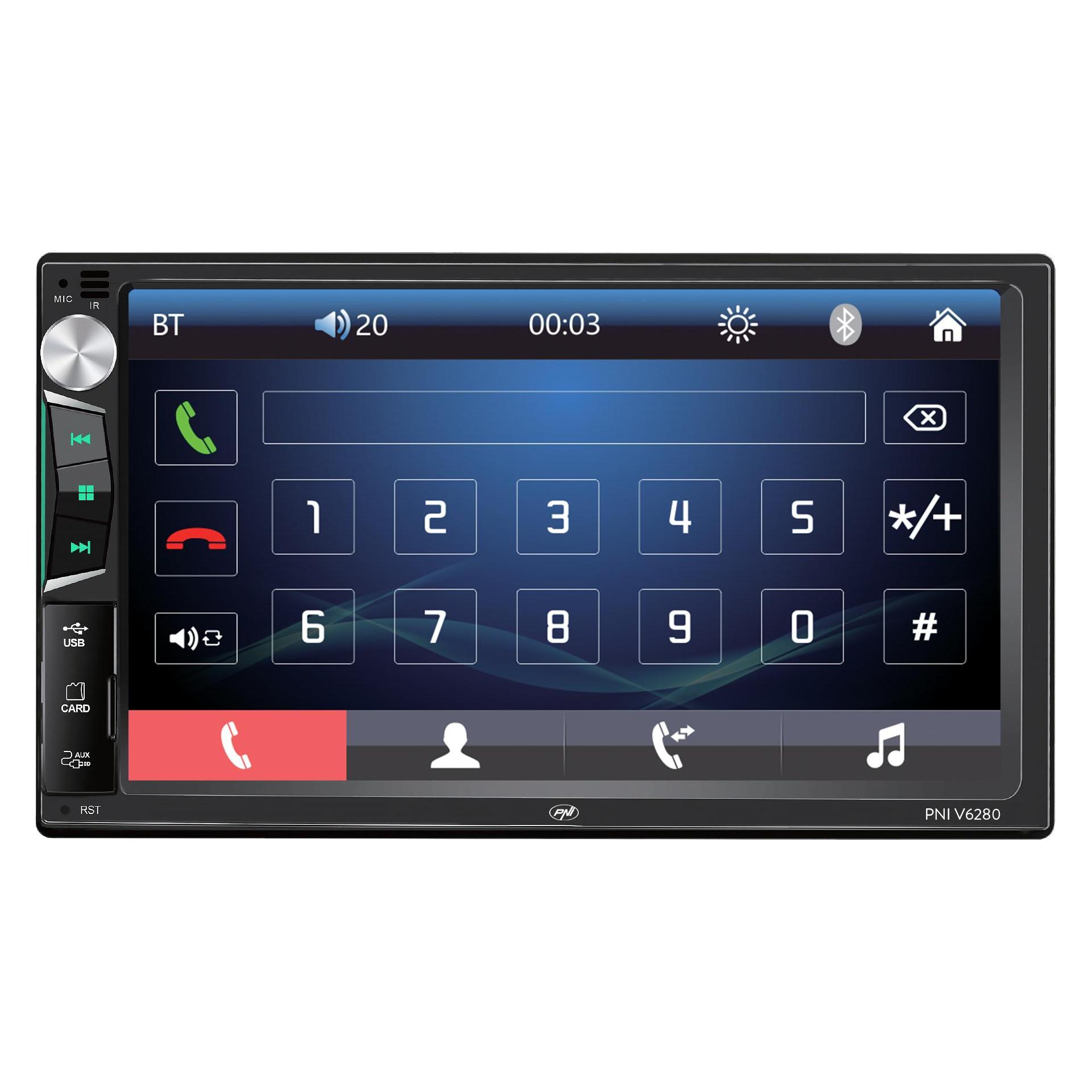 PNI Auto-Multimedia-Player V6280 mit Touchscreen, Bluetooth-Funktion, Android/iOS USB Mirror Link-Fu (MirrorLink) (43698390)