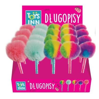 Stnux Długopis pompon z grą 12szt / display (36666043)