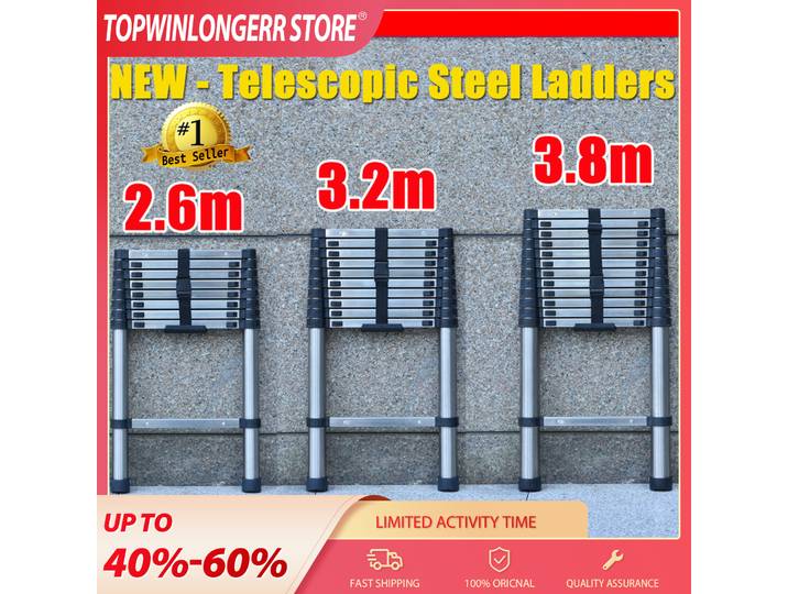 Échelle télescopique multifonction extra épaisse, pliable et extensible, échelle domestique pour le nettoyage, le remplacement des ampoules