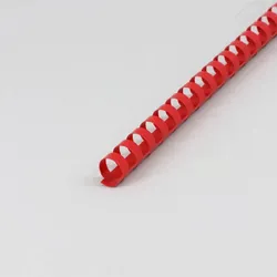 100 Plastikbinderücken A4, rund 14 mm | rot, PVC