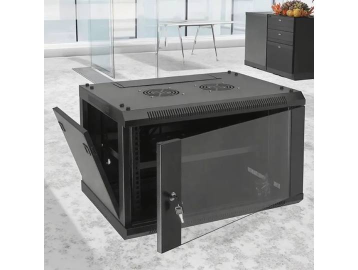 Armoires à crémaillère en acier de 600mm de profondeur avec porte en verre, modèles Standard de 19 pouces 6U/9U/12U, plateau d'étagère réseau utilisé en Stock