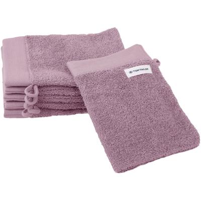 Waschhandschuh TOM TAILOR HOME "Waschhandschuh COLOR BATH", lila (cozy mauve), B:16cm L:21cm, Frottier, Frottier, Handtücher
