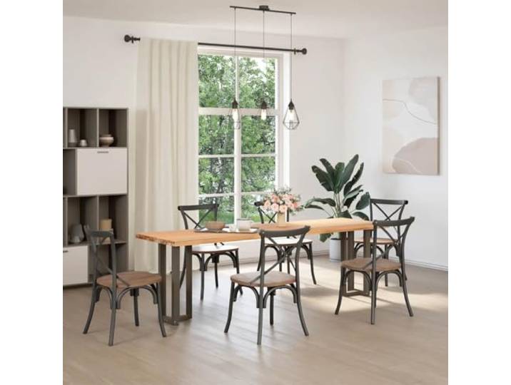 KFGWERSTY Konsolentischbeine T-Form 2 STK. 38 x 25 x (72-73) cm Naturstahl Pulverbeschichteter Stahl, verstellbare Nivellierfüßer, T-Form, 2 Stück, für Konsolentisch, robuste Konstruktion, einfache
