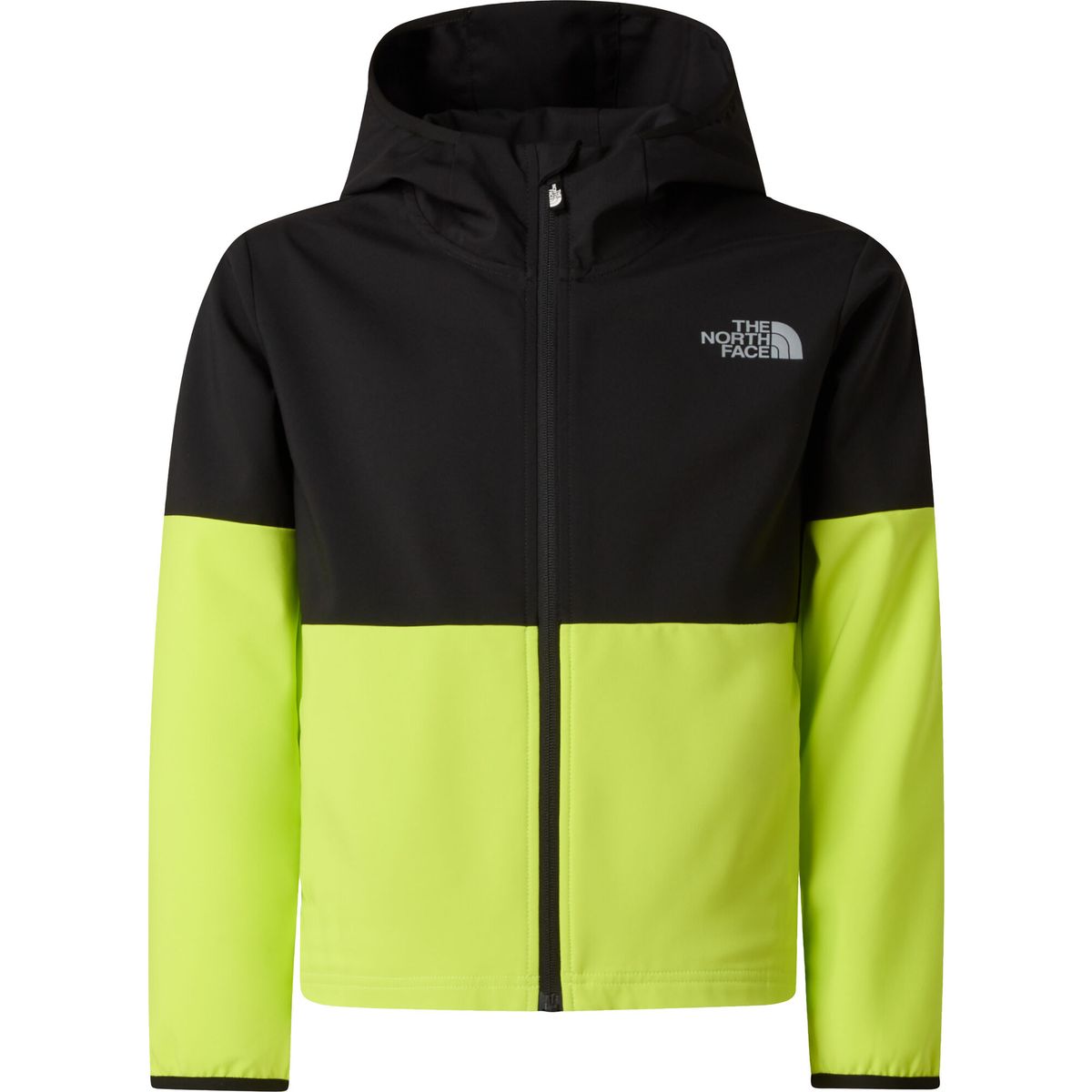 The North Face Boys ON The Trail Full Zip Hoodie tnf black/fizz lime/sil (MCO) M NF0A8FPXMCO-M