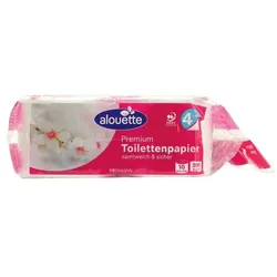 alouette Toilettenpapier »Premium« 4-lagig - 10 x 200 Blatt weiß