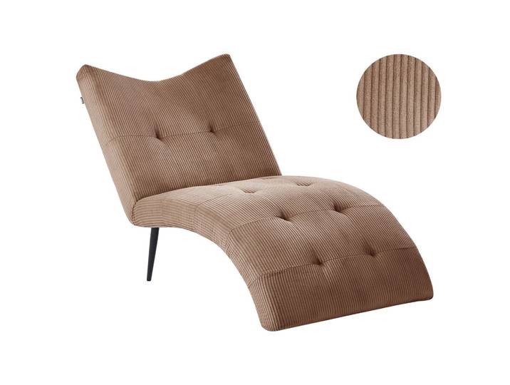 CHAISELONGUE Cord Sandbeige Quilly
