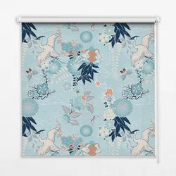 INNENROLLO - Fensterrollo - Rollo - 90x180 cm - Blaue Natur