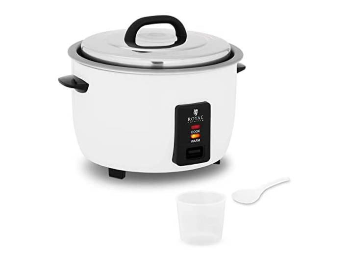 Royal Catering Cuiseur À Riz Électrique\, 1 550 W\, 10 Litres\, Inox Autocuiseur de Riz\, Cuiseur Vapeur Cuit-Riz\, Cuve Aluminium Antiadhésive\, Verre Mesureur et Cuillère