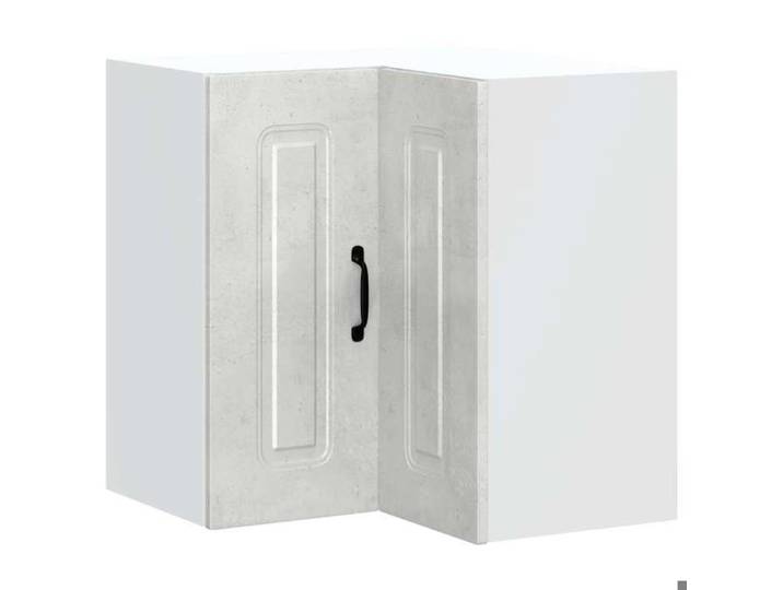 Armoire murale d'angle de cuisine - COCO - CHIC 60 kg capacité - Kalmar Gris béton &&4521013