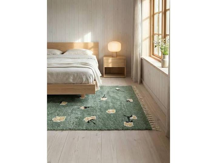 RugVista Linnea Kinderteppich, 200 x 300 cm, Grün Moderne, Rechteckig, Niedriger Stapel, Nur chemische Reinigung, Oeko-Tex 100, Ohne gefährliche Chemikalien, Wohnzimmer