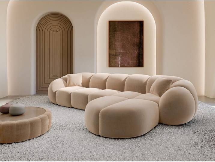 Stoff Ecksofa Valderosa L-Form