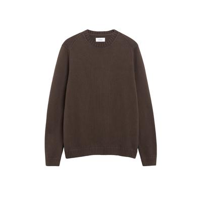Strickpullover S.OLIVER, Herren, Gr. L, schwarz braun, Strick, Obermaterial: 100% Baumwolle, unifarben, bequem hüftbedeckend, Rundhals, Flachstrickbündchen, Pullover Strickpullover, Langarmpullover / Unifarben / Baumwolle