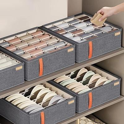Kleiderschrank-Kleider-Organizer, Unterwäsche-Socken-BH-Aufbewahrungsbox, faltbarer Schrank-Organizer aus Stoff, Schubladen-Organizer zur Aufbewahrung von Hosen, Socken, BHs, Unterwäsche, Krawatten