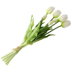 Boltze Dekostrauß Tulpen künstlich, 40 cm, weiß