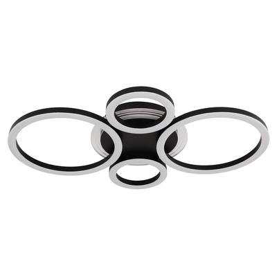 GLOBO LIGHTING LED Deckenleuchte "LORETTA", schwarz (schwarz matt), 1 Stk., Leuchten, Deckenlampe, rund, Wohnzimmer, Schlafzimmer, LED Deckenleuchte